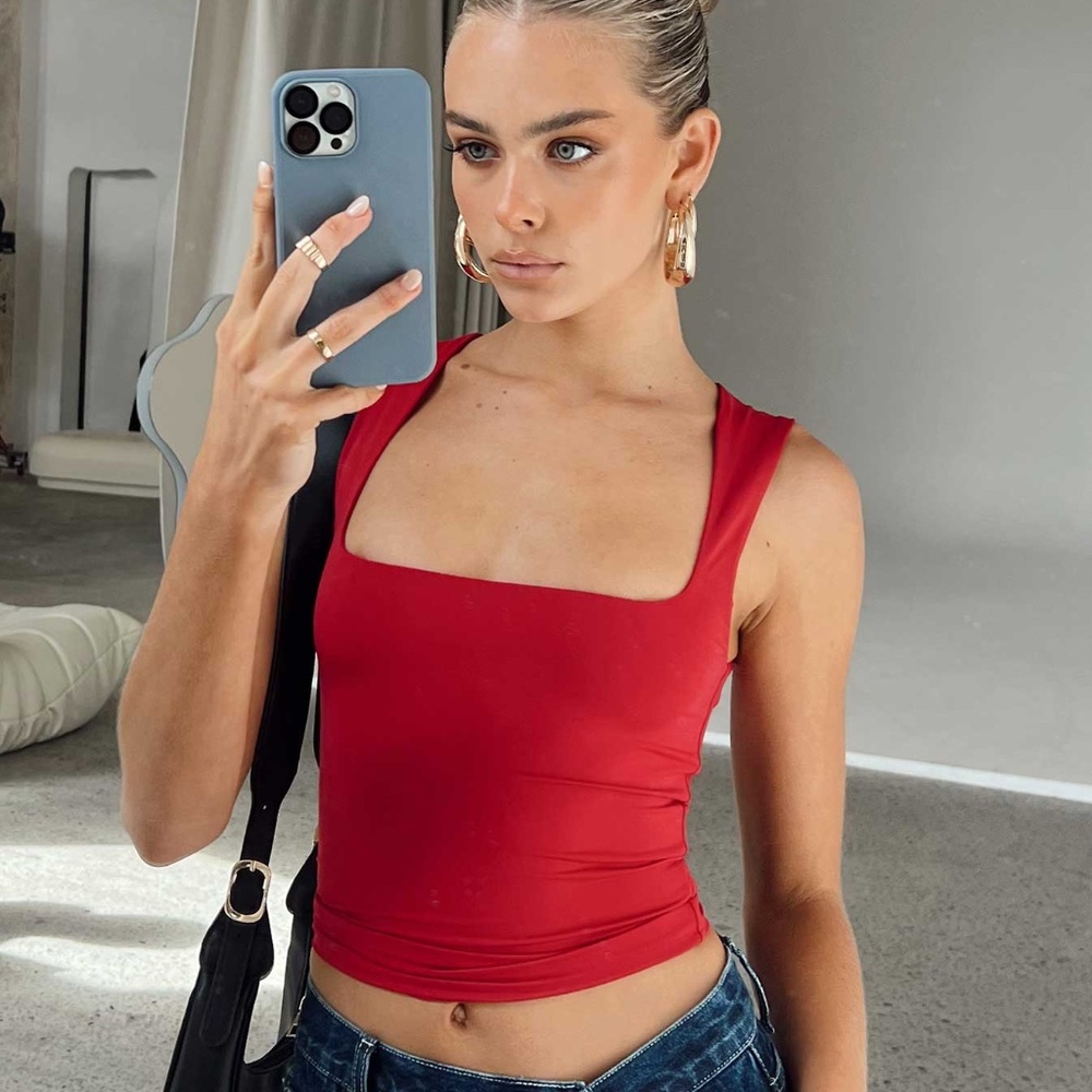 Princess Polly Back In Time Top Red